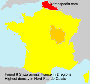 Surname Styza in France