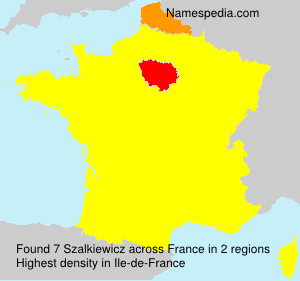 Surname Szalkiewicz in France