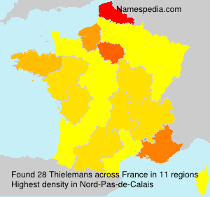 Surname Thielemans in France