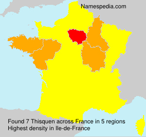 Surname Thisquen in France