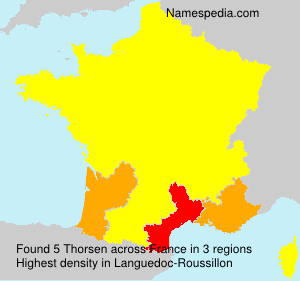 Surname Thorsen in France