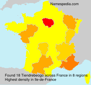 Surname Tiendrebeogo in France