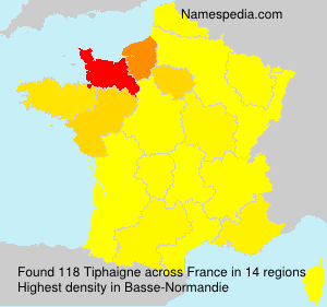 Surname Tiphaigne in France