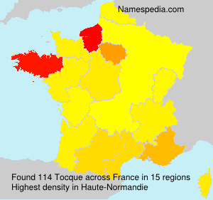 Surname Tocque in France