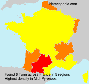 Surname Tonn in France