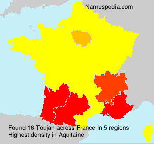 Surname Toujan in France