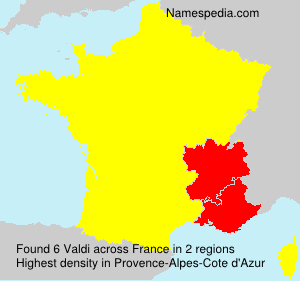 Surname Valdi in France