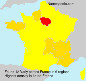 Surname Varly in France