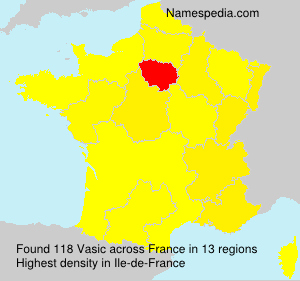 Surname Vasic in France