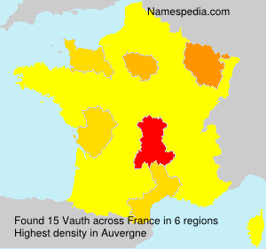 Surname Vauth in France