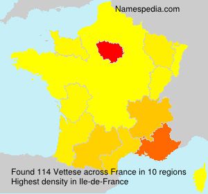 Surname Vettese in France