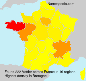 Surname Vettier in France
