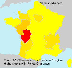 Surname Villeneau in France
