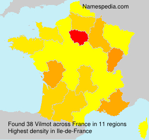 Surname Vilmot in France