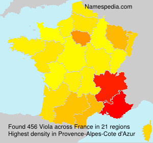 Surname Viola in France