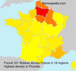 Surname Wateau in France