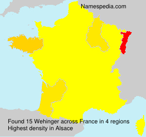 Surname Wehinger in France