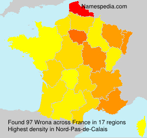 Surname Wrona in France