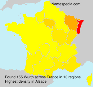 Surname Wurth in France