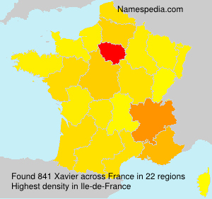 Surname Xavier in France