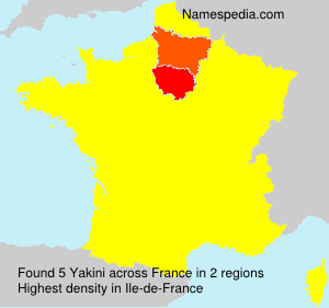 Surname Yakini in France