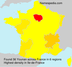 Surname Younan in France