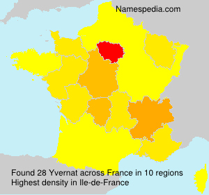 Surname Yvernat in France