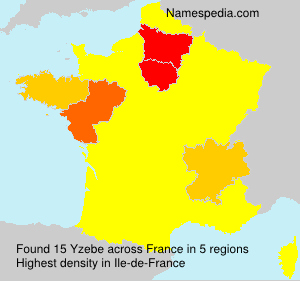 Surname Yzebe in France