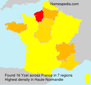Surname Yzet in France