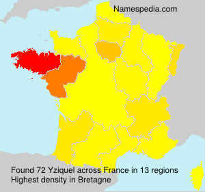 Surname Yziquel in France
