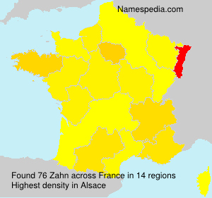 Surname Zahn in France