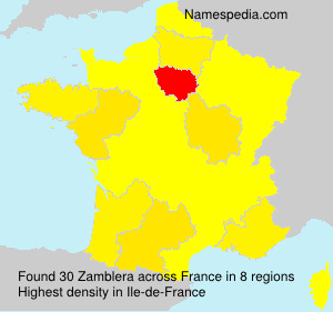 Surname Zamblera in France