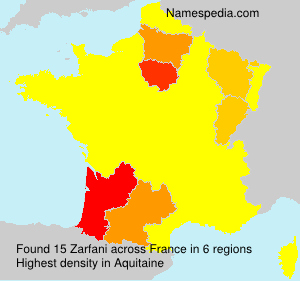 Surname Zarfani in France