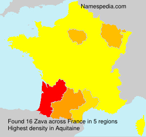 Surname Zava in France