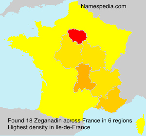 Surname Zeganadin in France