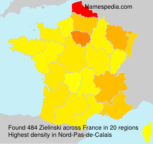 Surname Zielinski in France