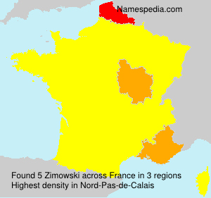 Surname Zimowski in France