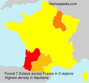 Surname Zulaica in France