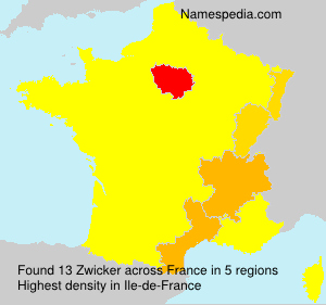 Surname Zwicker in France
