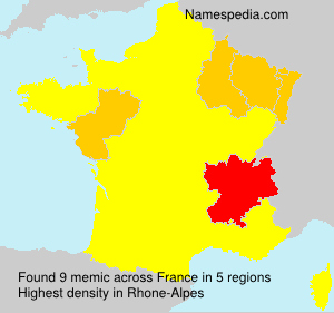 Surname memic in France