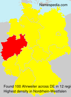 Surname Ahrweiler in Germany