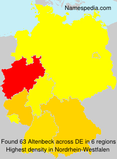 Surname Altenbeck in Germany