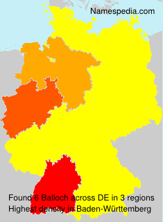 Surname Balloch in Germany