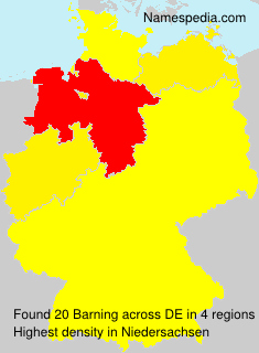 Surname Barning in Germany