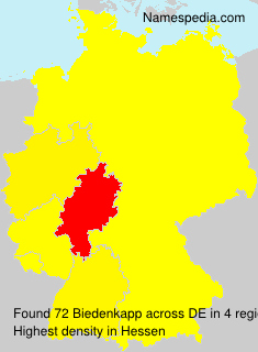 Surname Biedenkapp in Germany