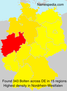 Surname Bolten in Germany