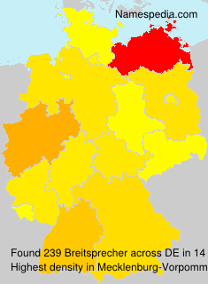 Surname Breitsprecher in Germany