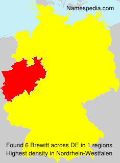Surname Brewitt in Germany