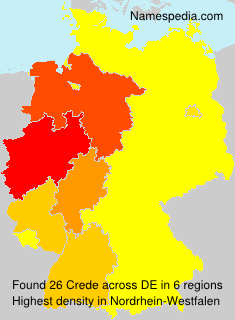 Surname Crede in Germany