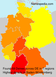 Surname Deines in Germany